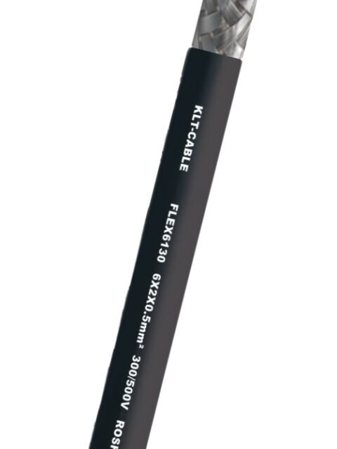 FLEX6130 Medium Speed PVC Sheathed Flexible Energy Chain Special Double Sheathed Twisted Shielded Data Cable 300V