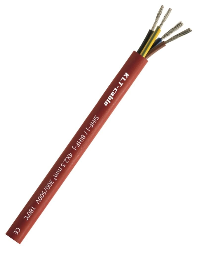 SIHF Silicone insulation, silicone sheathed cable, 300/500V